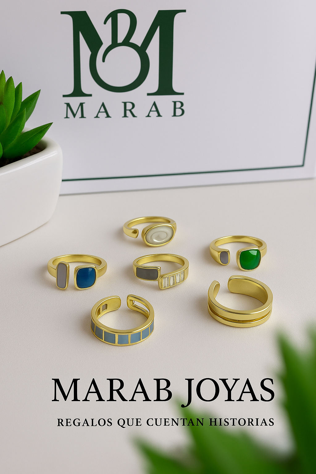 Set de Anillos Esmaltados Hombre: Estilo Minimalista con Acabado Mate