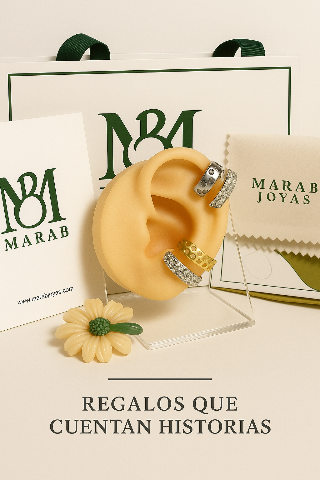 Ear Cuffs Anchos (Set Dorado y Plateado)