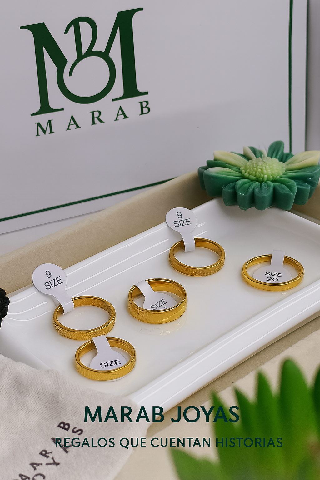 Set de Anillos “Clásico Dorado” — Elegancia Atemporal (El Set incluye 5 Unidades)