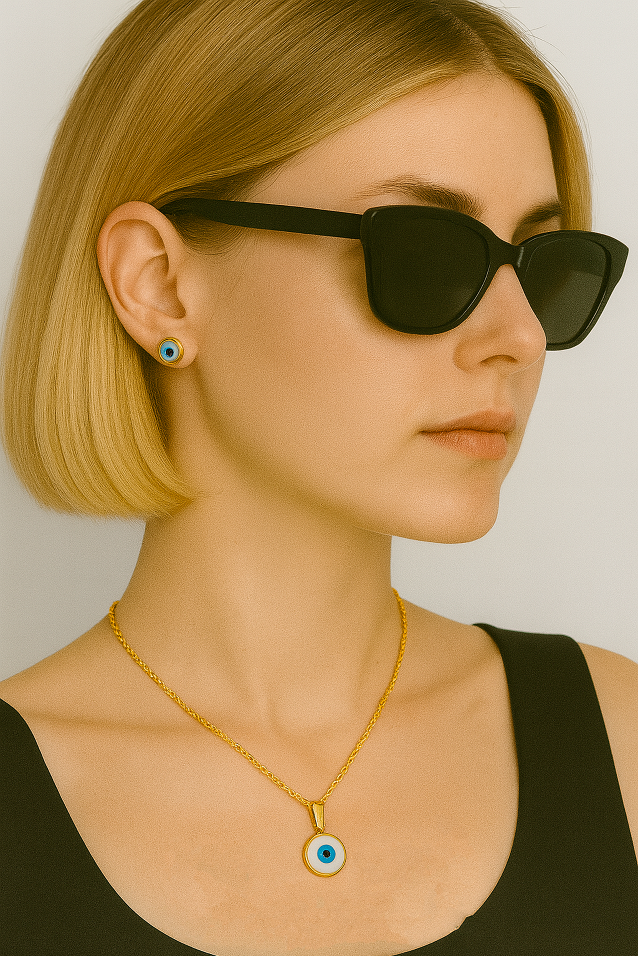 Set “Mirada de Amuleto” — Collar + Zarcillos