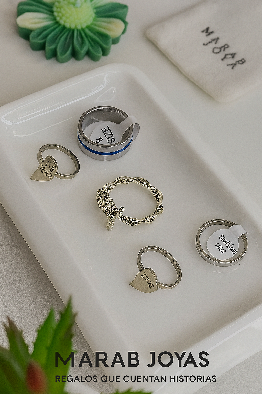 Set de Anillos “Acero & Minimalismo” — Estilo Masculino en Plateado (El Set incluye 5 Unidades)