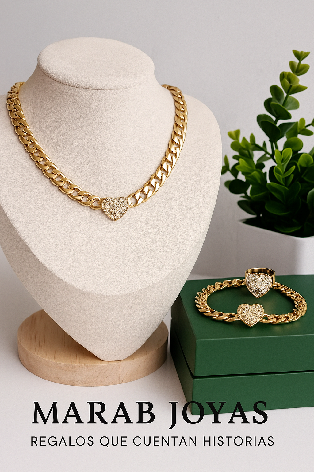 Set Corazón Dorado en Cadena Cubana