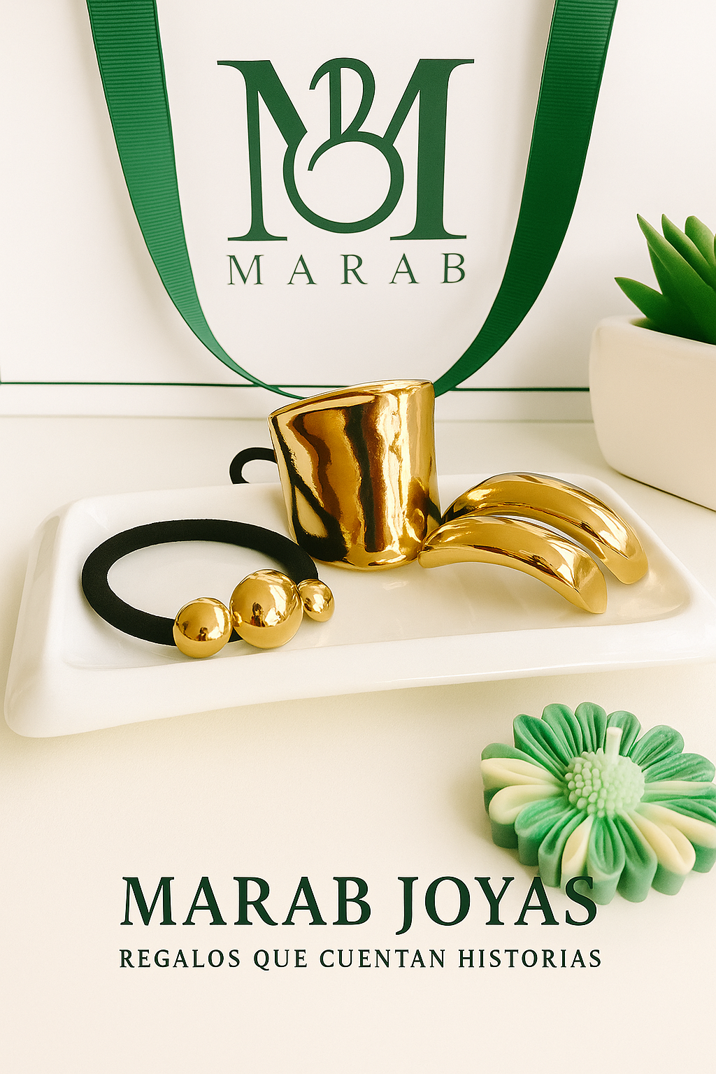 Set Dorado para Cabello “Coleta 3 Piezas”