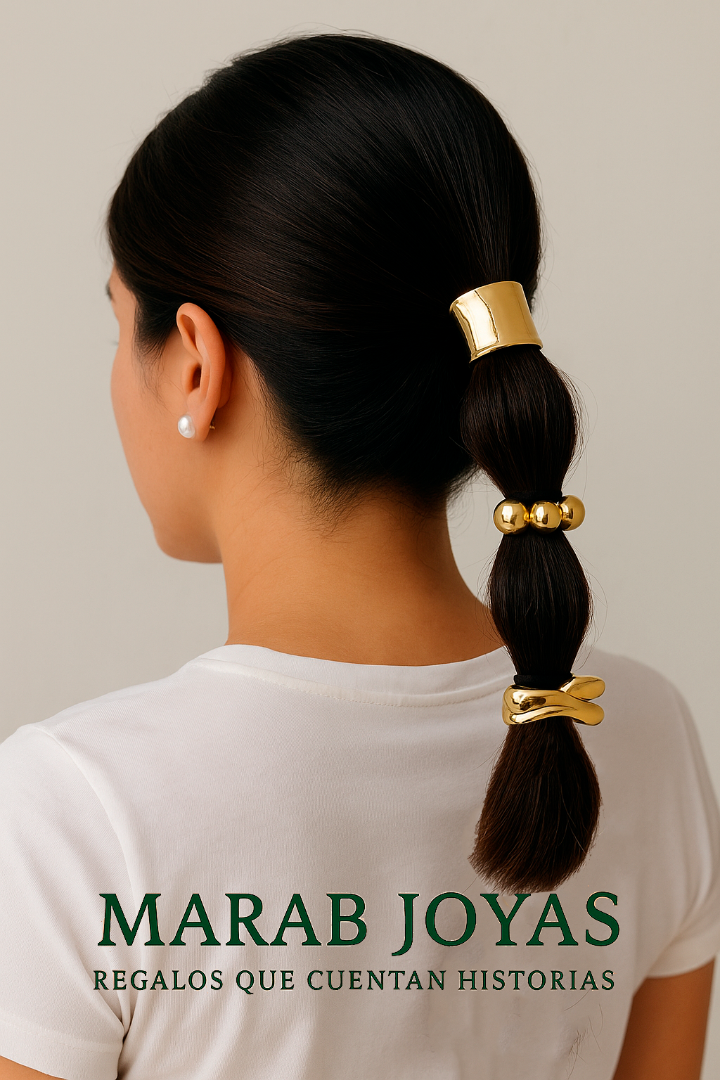Set Dorado para Cabello “Coleta 3 Piezas”