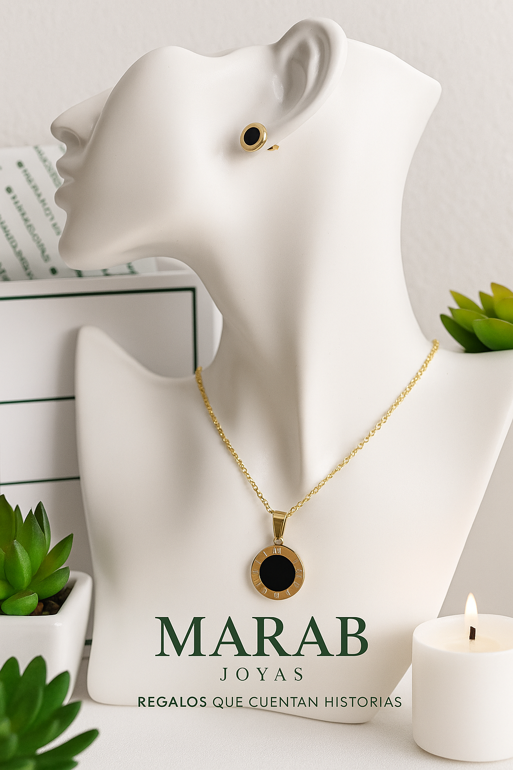Collar Medallón Ébano