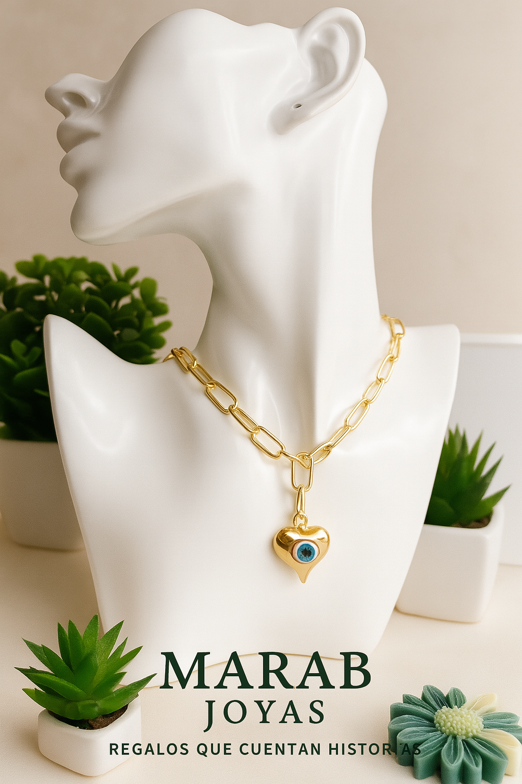 Collar Corazón Guardián (2 Piezas)