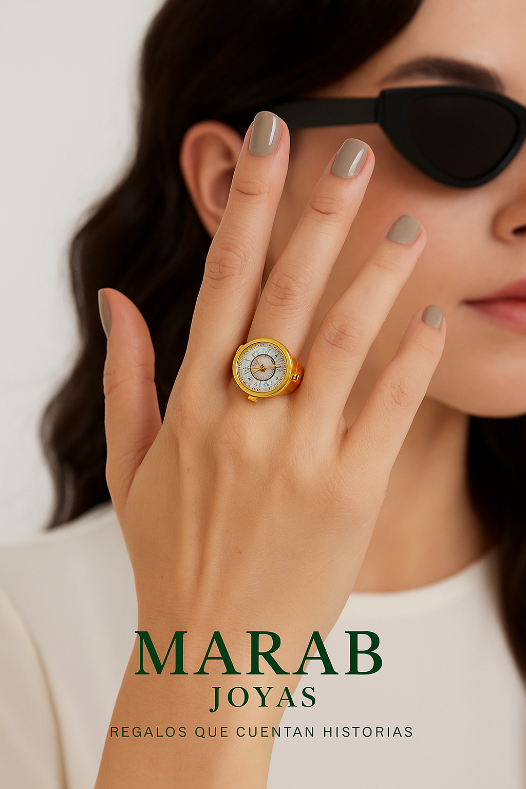 Anillo Reloj Dorado “Minuto Perfecto” – Joya con Hora Real