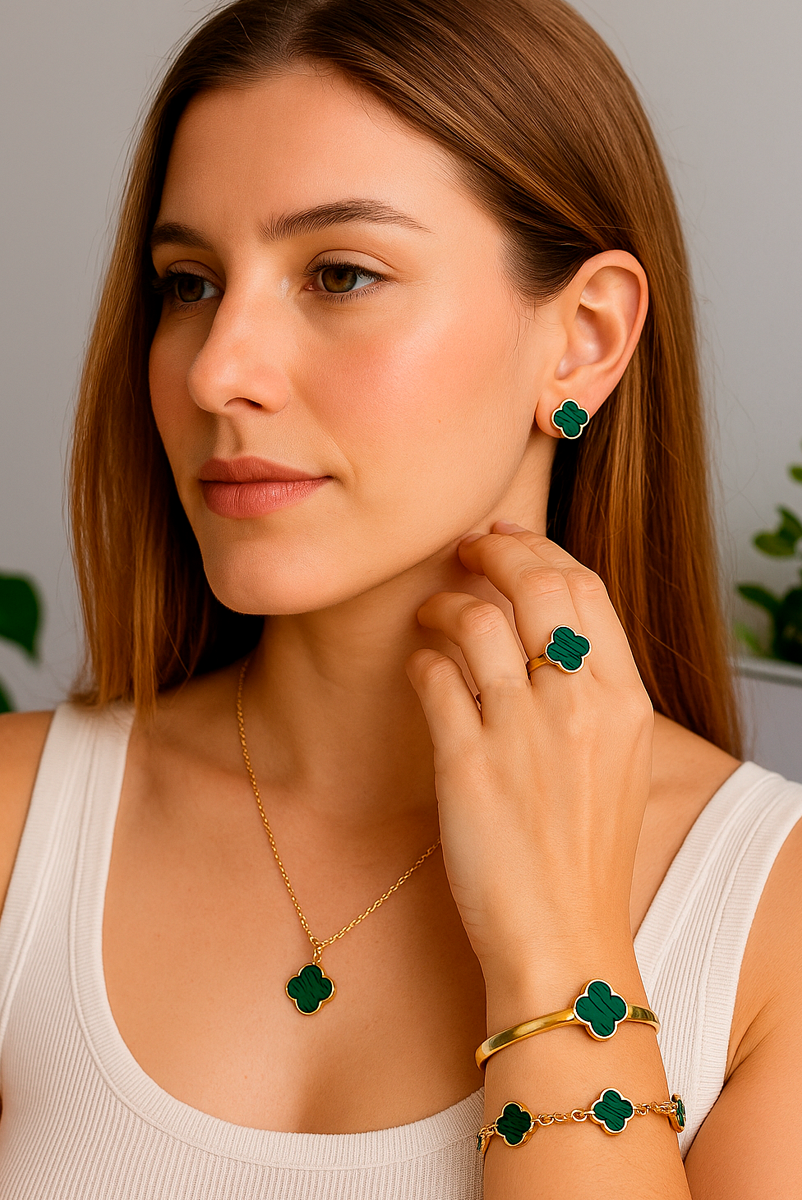 Set Flor Verde Esencial (6 piezas)