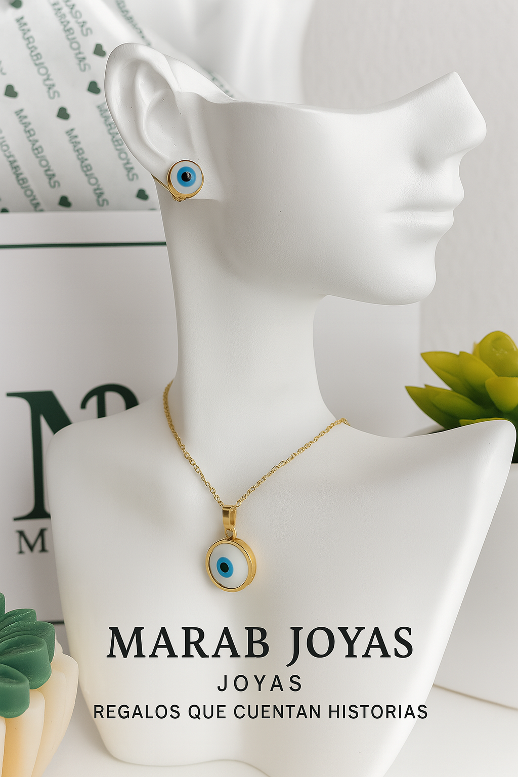 Set “Mirada de Amuleto” — Collar + Zarcillos