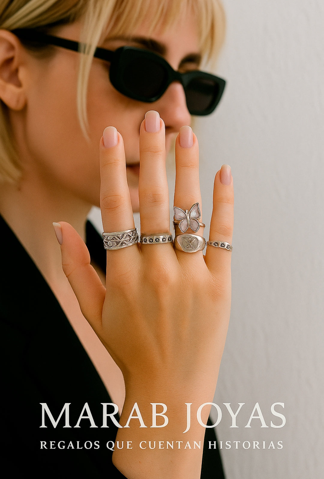 Set de 5 Anillos Plateados Vintage – MARAB JOYAS