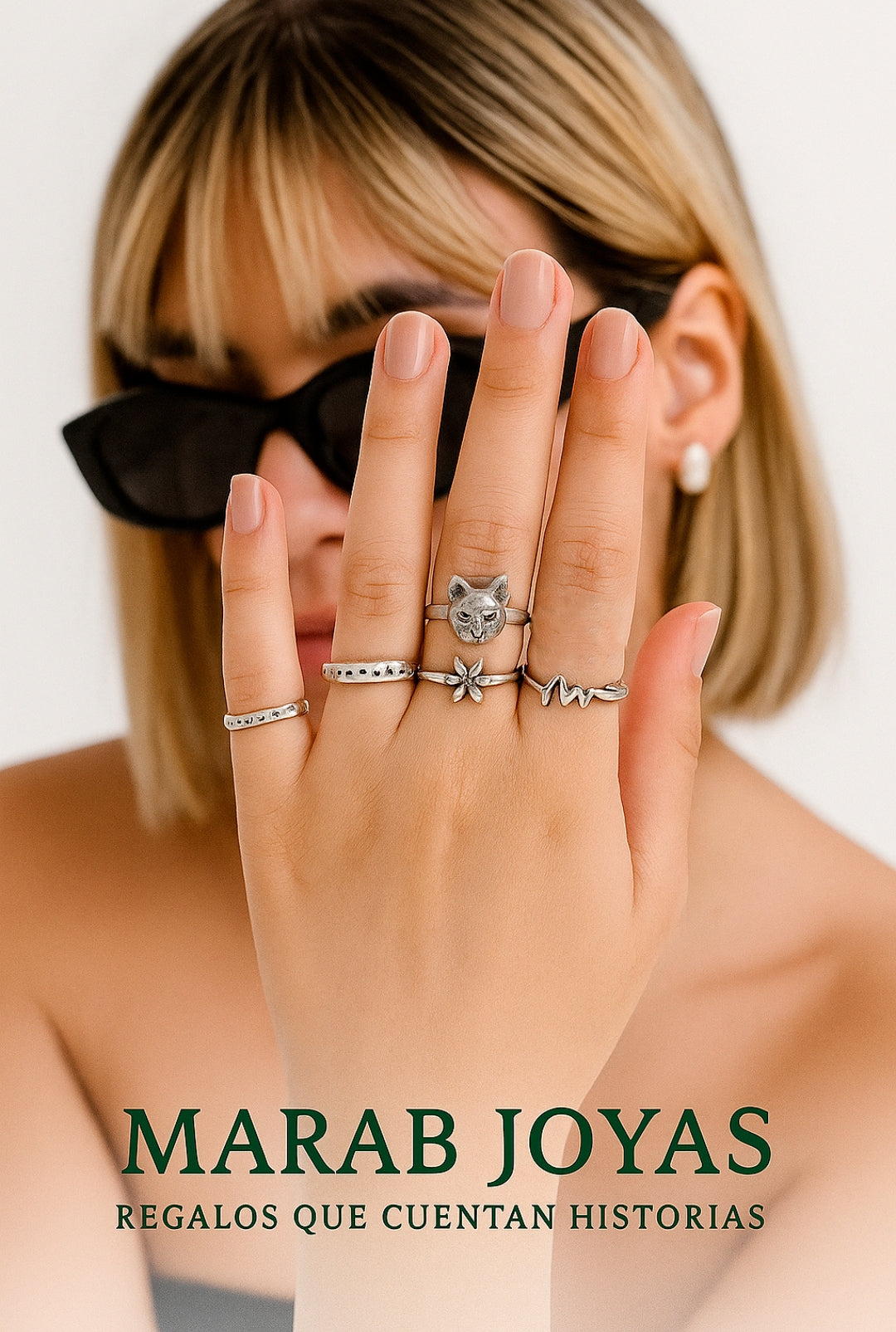 Set de Anillos Silver Cat