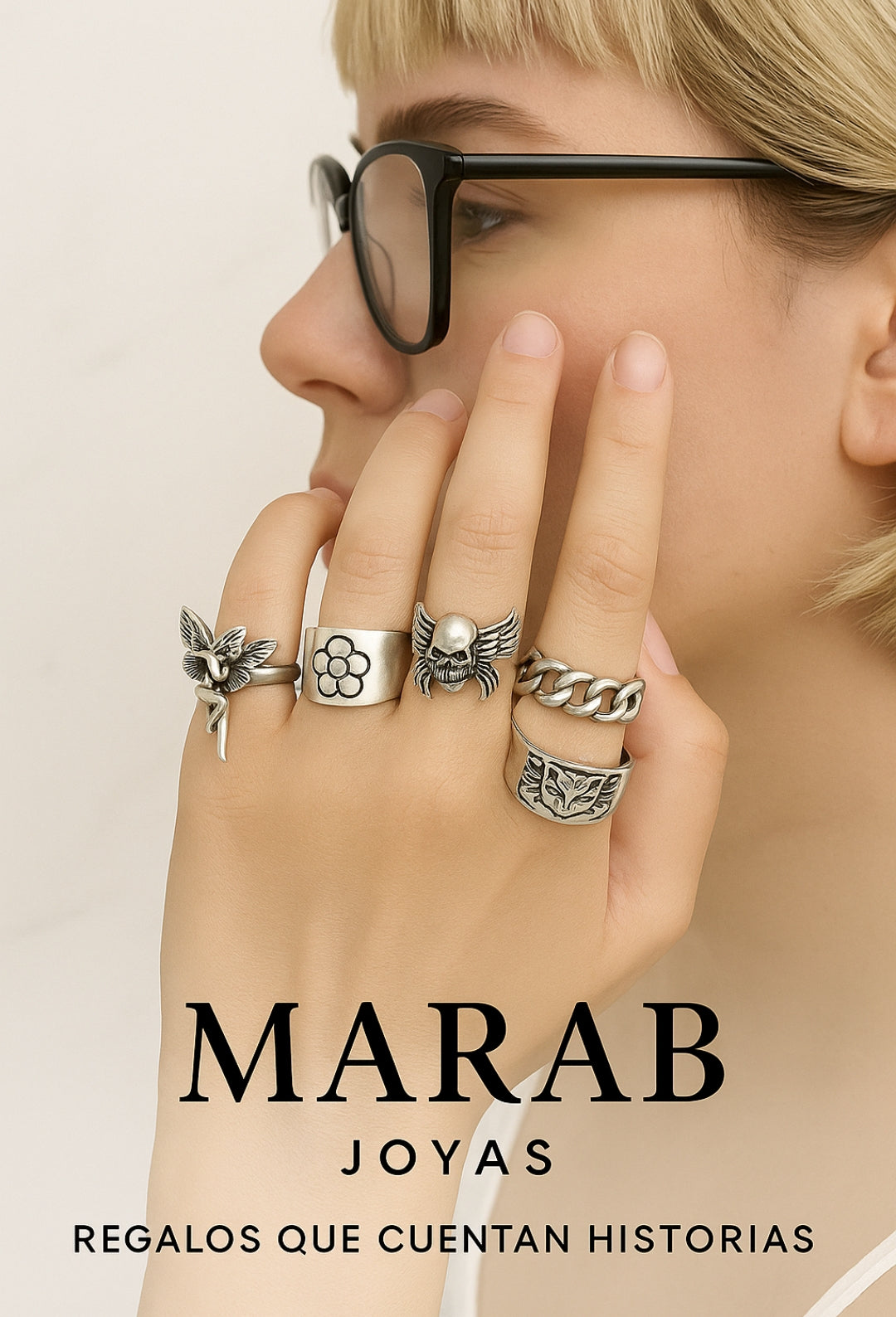 Set de 5 Anillos Alas de Hada
