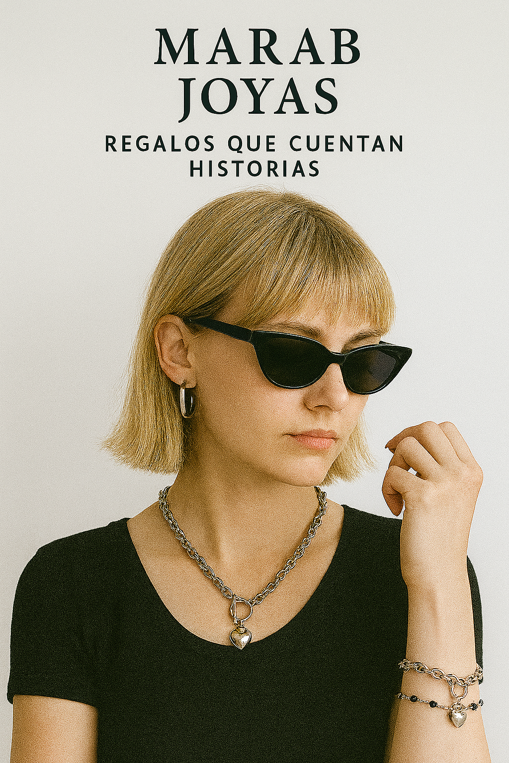 Set Corazón Plateado Acero