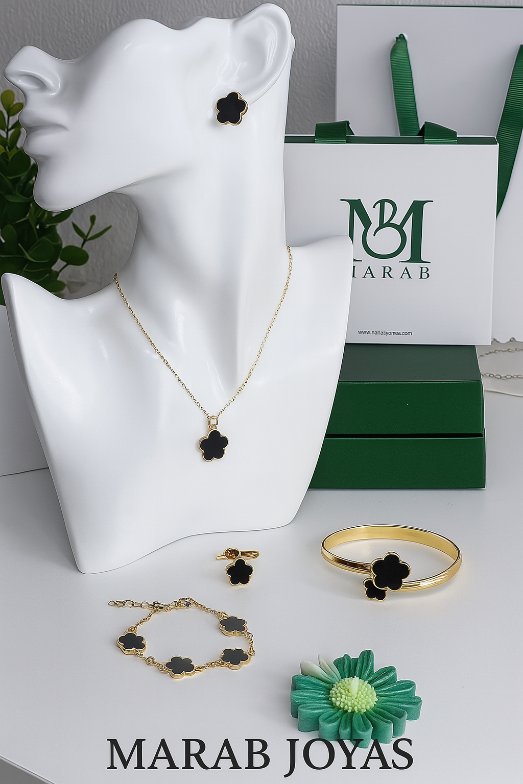 Set Flor Negra Esencial (6 piezas)