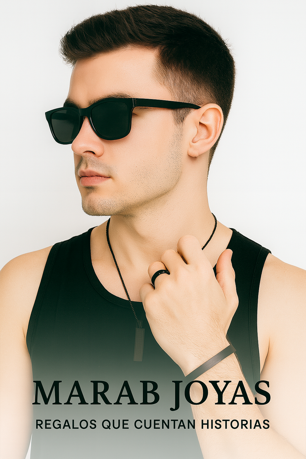 Set “Imperium” — Collar, Pulsera y Anillo Negro Mate