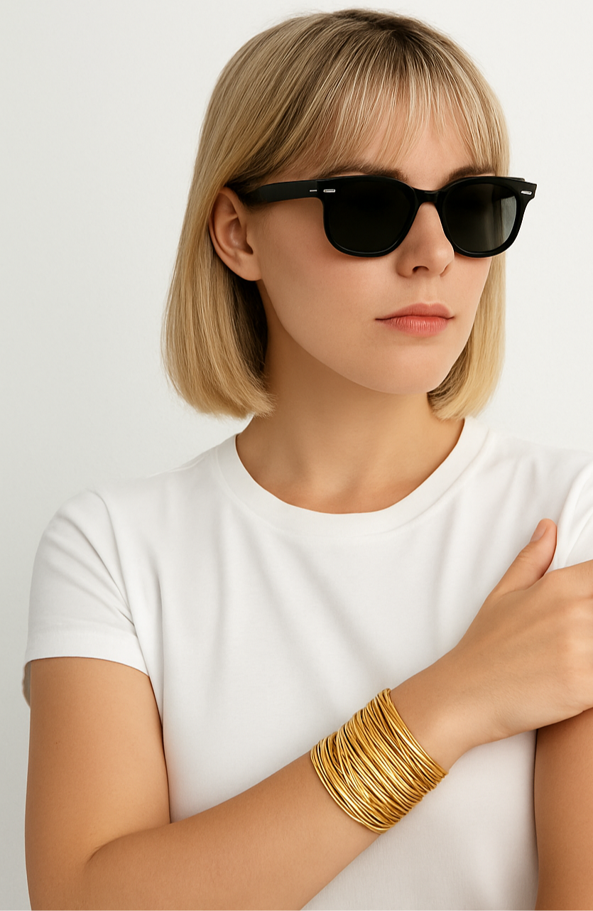 Set Saturno Dorado: Pack de +30 Pulseras Finas Brillantes