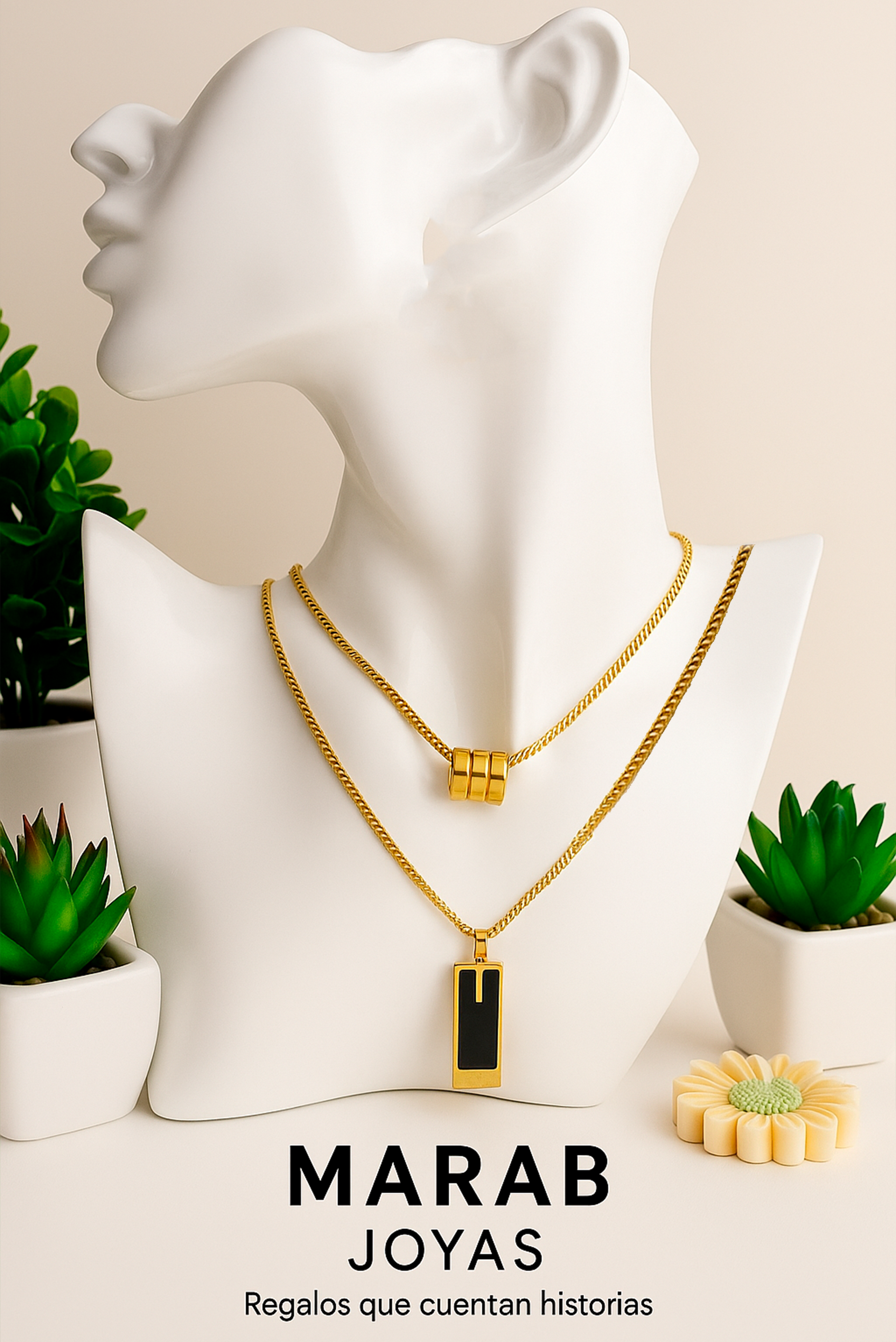 Set Geométrico: Collares Dorados con Dijes Minimalistas